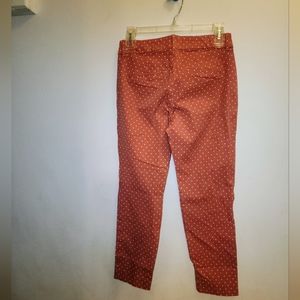 Old Navy Polka Dot Stretch Gooseberry Red Pixie High Rise 0